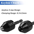 thumbnail image 6 of Lssam Drill Chuck Adapter 1/4 Inch Hex Shank Keyless Fast Change Converter Extension Screwdriver Bit Holder Fits 0.3-6.5mm & 0.3-3.6mm (1 Piece), 6 of 7