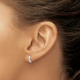 thumbnail image 3 of Primal Gold 14K White Gold Round Hinged Hoop Earrings, 3 of 4