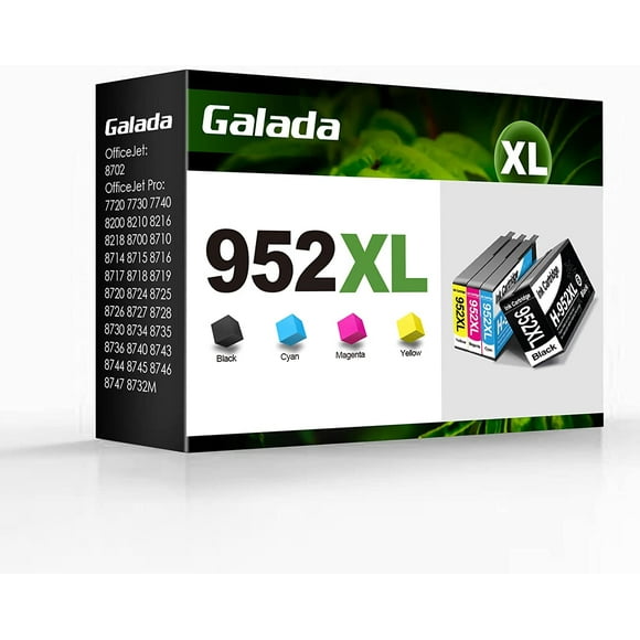 TRAHOO-Remanufactured 952Xl Ink Cartridges Combo Pack Replacement for Hp Ink 952Xl Black and Color Combo Pack Compatible with Hp OfficeJet Pro 8710 8715 8720 8210 7740 7720 7730 8725 8730 8740 Printe