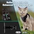 thumbnail image 4 of Cat Harness and Leash Set Escape Proof for Kitten Walking, Soft Adjustable Top Handle Vest Harnesses for Cats, Easy Control Breathable Reflective Small Medium Large, Black, XS, 4 of 9