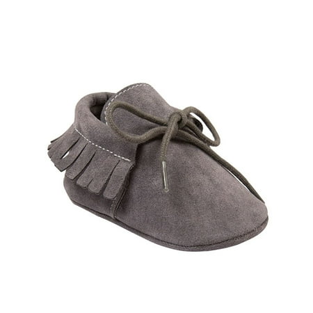 Lavaport Newborn Baby Boy Girl Moccasins Shoes Fringe Soft Soled Non-slip Footwear Crib Shoes PU Suede Leather First Walker (Best Type Of Leather For Moccasins)