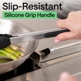 thumbnail image 5 of GORILLA GRIP Set of 2 Stainless Steel Heat-Resistant Kitchen Tongs, 7 and 12 Inch, Black, 5 of 10