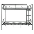 thumbnail image 4 of Bellemave Metal Bunk Bed Full Over Full Size with Ladder and High Guardrail, Bunk Bed Frame Can be Divided into Two Beds, Noise Free（Black）, 4 of 8