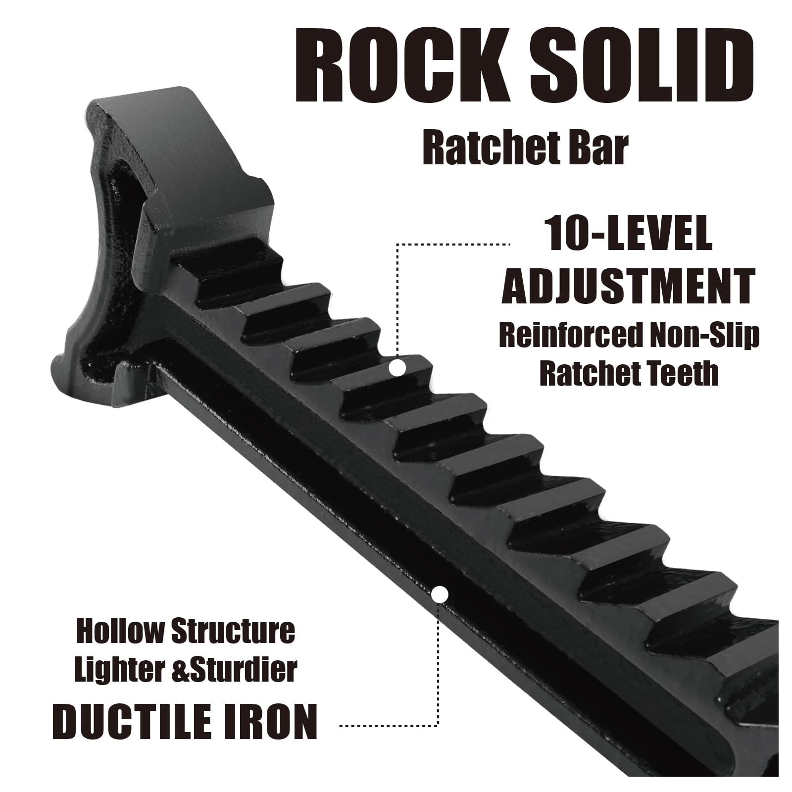 BLACK JACK Steel Heavy Duty Jack Stands: Double Locking Pins, 3 Ton (6,000 lb) Capacity, Black, 1 Pair