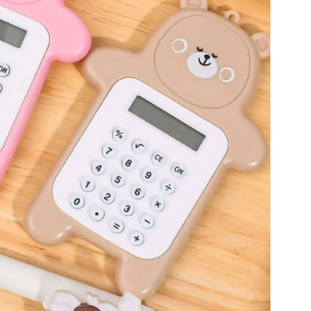 Calculator Portable Calculator Cute Bear Style 8 Digit Calculator Mini Cartoon Calculator for Girl Students Gift