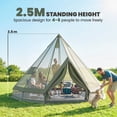thumbnail image 4 of Outsunny Teepee Tent Waterproof 4-6 Person, Army Green, 4 of 10