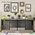 thumbnail image 3 of 78 inch Dog Crate Furniture XXL Dog Cage Heavy Duty Dog Kennel Indoor with Removable Divider,Extra Large Double Cage Large Breed Gray, 3 of 11