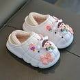 thumbnail image 3 of Rinsvye Winter Cartoon Bowknot Little Home Shoes For Toddler Girls Girl Children Cotton Slippers Bright Feet Lighted Slippers For Adults Girls Non Positioning Decorations Princess Toddler Girl No, 3 of 4