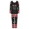 thumbnail image 5 of Feancey Women's Pjs Sets Christmas Tree Print Sleepwear Long Sleeve Ruched Tops High Waist Pants Pajama Set Holiday Casual Loose Loungewear Outfits Red S, 5 of 7