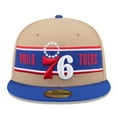 thumbnail image 2 of Men's New Era Tan/Royal Philadelphia 76ers 2024 NBA Draft 59FIFTY Fitted Hat, 2 of 6