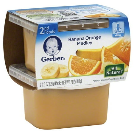 Gerber Gerber 2nd Foods Banana Orange Medley, 2 ea
