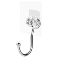 thumbnail image 2 of Perchero de pared ajustable con gancho autoadhesivo para almacenamiento, para cocina, baño, gris, L, 8x8cm Advancent HA003664-01×10, 2 of 6