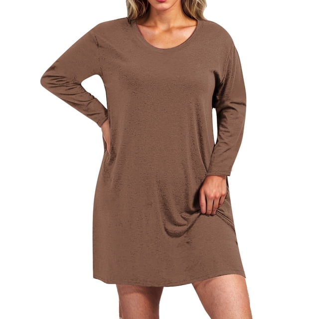 Gspmoly Robes d'Été pour Femmes 2025, Robe d'Automne et d'Hiver pour Femmes Surdimensionnée Ample à Col Rond à Manches Courtes avec Lien Imprimé, Robes de Cocktail pour Femmes Économies d'Été