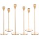 thumbnail image 1 of Portavelas de metal dorado de 6 piezas, se adapta a velas cónicas de 3/4 de pulgada de grosor, soporte de metal decorativo para bodas, cenas, fiestas, decoración del hogar, 1 of 5
