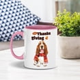 thumbnail image 5 of Happy Thanksgiving Basset Hound with Turkey Pumpkins Autumn Vibes 11oz Accent Two-tone Mug Bassets Dog Breed Lovers Gifts Idea Coffee Tea Cup - 12018, 5 of 5