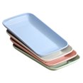 thumbnail image 4 of FUTUREORYY 4Pcs Rectangular Food Plates Wheat Straw Plates for Home Use and Restaurant, 4 of 8