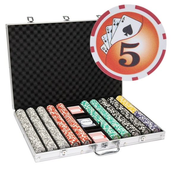 Playzaic 1000-piece Aluminum Yin Yang Poker Chip Case - 14-gram Heavy Clay Composite Set