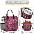 thumbnail image 5 of Pink and Black Of Leopard Print Womens Lunch Box for Work,Insulated Large Lunch Bag for Tween and Teen,Loncheras Para Mujer,Leakproof Adult Lunch Bag for Work,Beach,Travel,Picnic,Camping, 5 of 7