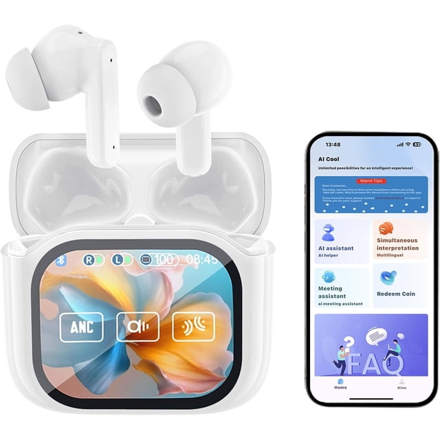 HLONK Language AI Translator Earbuds Bluetooth Translation Translating Earbuds Real Time AI Headphones Language Translation Translate Earbuds Blue Tooth Ear Bud Translator Device for iPho
