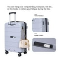 thumbnail image 6 of 3 Piece Luggage Sets Spinner Suitcase Lightweight, 20 24 28 inch, Silver, 6 of 10
