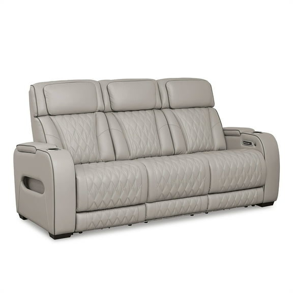 Signature Design by Ashley Boyington Gray Power Reclining Sofa