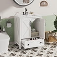 thumbnail image 4 of CazToi 30 Inch Bathroom Vanity with Ceramic Sink Modern Freestanding Cabinet 2 Doors & Storage Drawer Waterproof, 4 of 8