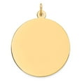 thumbnail image 4 of 925 Gold Plated Silver Sterling Silver Gold Plated Engraveable Round Polished Disc Charm Pendant, 4 of 5