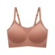 thumbnail image 3 of sin costuras para mujer sin aros Todos los días Niñas Correa ajustable transpirable cómodo Ropa interior para fiesta de marrón M Sunnimix Sujetador de mujer, 3 of 8