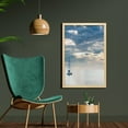 thumbnail image 2 of Nautical Wall Art with Frame, Sailing Yacht in the Morning Time on Tranquil Seascape Cloudy Sky Peaceful Marine Image, Printed Fabric Poster for Bathroom Living Room, 23" x 35", Blue, by Ambesonne, 2 of 2