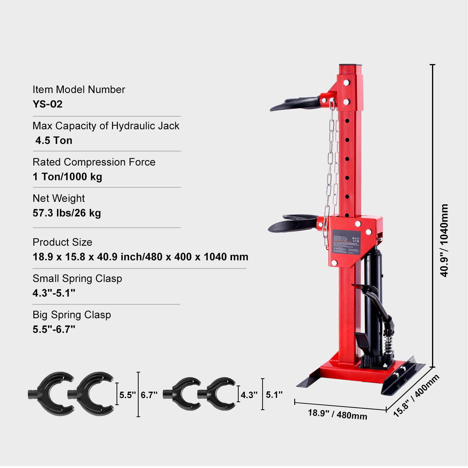Hydraulic Strut Spring Compressor Tool 4.5 Ton Capacity 9920 LBS Jack 1 Ton Compression Force Auto Coil Spring Remover