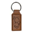 thumbnail image 2 of Keychain - Rectangle - Beehive - Leather, 2 of 4