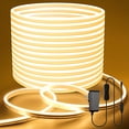 thumbnail image 4 of 32.8ft 10m Flexible Neon LED Strip Lights with Power Adapter, Super Bright Cuttable Low Voltage Lights, IP65 Waterproof for Indoor Outdoor Bedroom Pool Christmas Halloween Decor, 4 of 14
