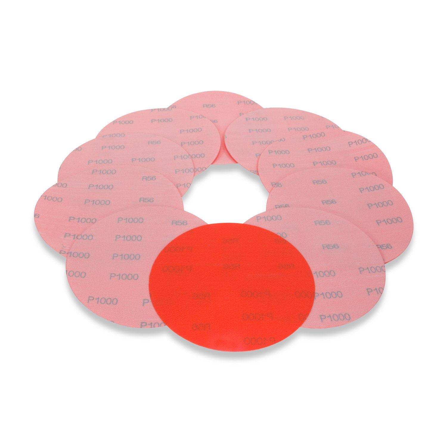 5 Inch 1000 Grit Hook and Loop Wet//Dry Auto Body Film Sanding Discs 50 Pack