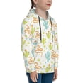 thumbnail image 3 of Fotbe Snake And Cactus Pattern Youth Pullover Hooded Sweatshirt, Boys Hoodie, Kangaroo Pocket Hoodie for Kids Girls -Medium, 3 of 6