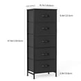 thumbnail image 5 of EDX 5 Fabric Dresser with 5 Storage Drawers, TV Stand with Wooden Top Metal Frame for Clothes, Living Room, Hallway, Entryway, Black, 5 of 8