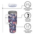thumbnail image 4 of Modern 40oz Tumbler– Stainless Steel Insulated Tumbler with Handle and Straw, Large Capacity Travel Cup for Hot & Cold Drinks, 4 of 7