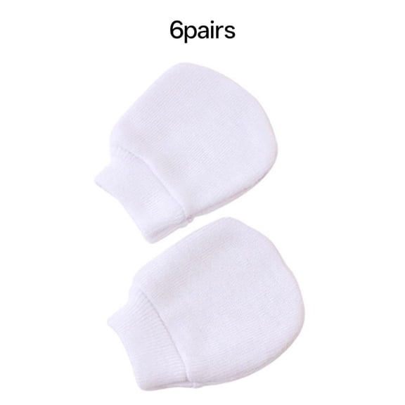 TELOLY 6 Pairs Of Baby Gloves For Babies 0-3 Months Old Newborn Mittens Anti Scratch No 06 Boys Girls (6 Pairs)