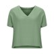thumbnail image 4 of Camiseta de manga corta suelta con cuello en V sólido informal a la moda para mujer Pompotops  hkajfhjk463181, 4 of 6