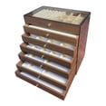 thumbnail image 4 of Joyero de madera con forro de terciopelo, tocador multiusos, gran capacidad, decorativo 7 capas, 4 of 9