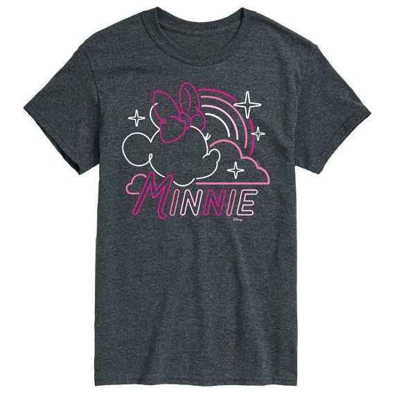 Disney - Minnie Mouse - Neon Rainbows & Stars - Men's Short Sleeve Graphic T-Shirt