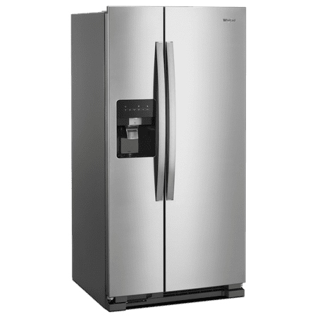 Whirlpool - 24.6 Cu. Ft. Side-by-Side Refrigerator - Monochromatic stainless steel