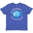 thumbnail image 3 of Inktastic Daddy's Fishing Buddy with Cute Blue Fish Youth T-Shirt, 3 of 5