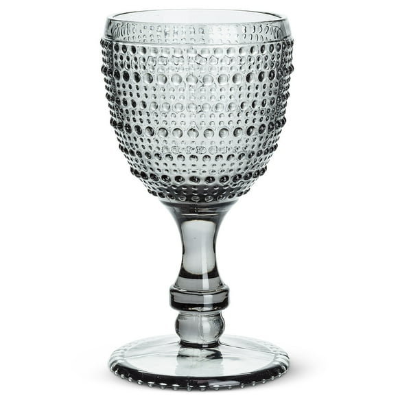 Abbott Collections Pebble Finish Wine Glass Vintage-inspired Smokey Grey