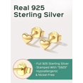 thumbnail image 6 of ChicSilver 14K Gold Plated Heart Stud Earrings for Women Nickel Free Love Heart Studs Sterling Silver Hypoallergenic Dainty Earrings Cartilage Piercing Fashion Jewelry Gifts, 6 of 10