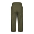 thumbnail image 7 of LIBRCLO Womens Yoga Pants Sports Gym Capris with Pockets Slim-Leg Capri Pants Elastic Waist Army Green M, 7 of 7