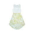 thumbnail image 2 of Girls Dress Chiffon Yellow High-Low Tie Waist Party 7 Years, 2 of 6
