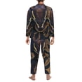 thumbnail image 5 of Mens Pajamas Set - Ball Phyton Snake Comfy Long Sleeve Button Up Pajama Sets for Men 2 Piece, Soft Sleepwear Nightwear Pjs Lounge Sets for Men with Pockets, 5 of 5