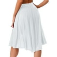 thumbnail image 2 of SiiRoh Women Rhinestone Lyrical Ballet Dance Skirt High Low Dance Practice Skirt Ballroom Dancewear White XXL, 2 of 5