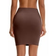 thumbnail image 2 of Unique Bargains High Waist Slimming Shaping Under Skirt M Brown, 2 of 6