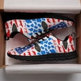 thumbnail image 3 of Dairy Cow Celebrate Fourth Of July Independence Day Running Shoes Sneakers Mesh Black Size 5, 3 of 5